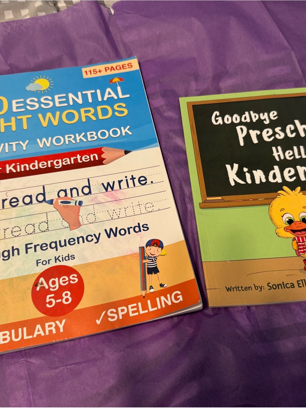 Kindergarten Readiness Book Bundle Sight Words Workbook Picture Book